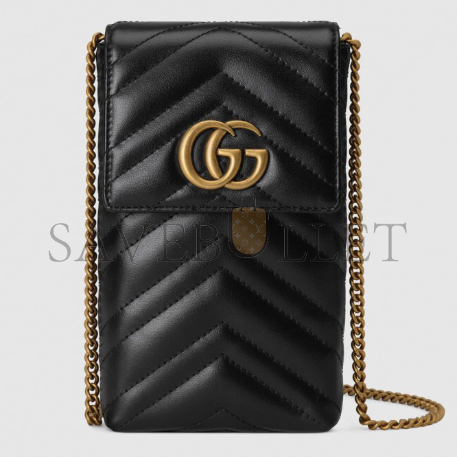 GUCCI GG MARMONT MATELASSÉ MINI BAG 672251 （20*10*3.5cm）